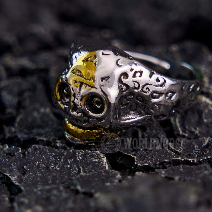 WorldNorse Gothic Totenkopf Allsehendes Auge Ring