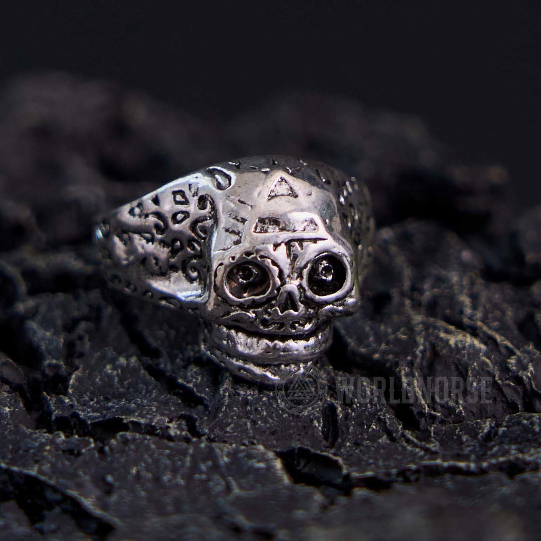 WorldNorse Gothic Totenkopf Allsehendes Auge Ring