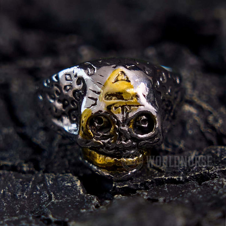 WorldNorse Gothic Totenkopf Allsehendes Auge Ring