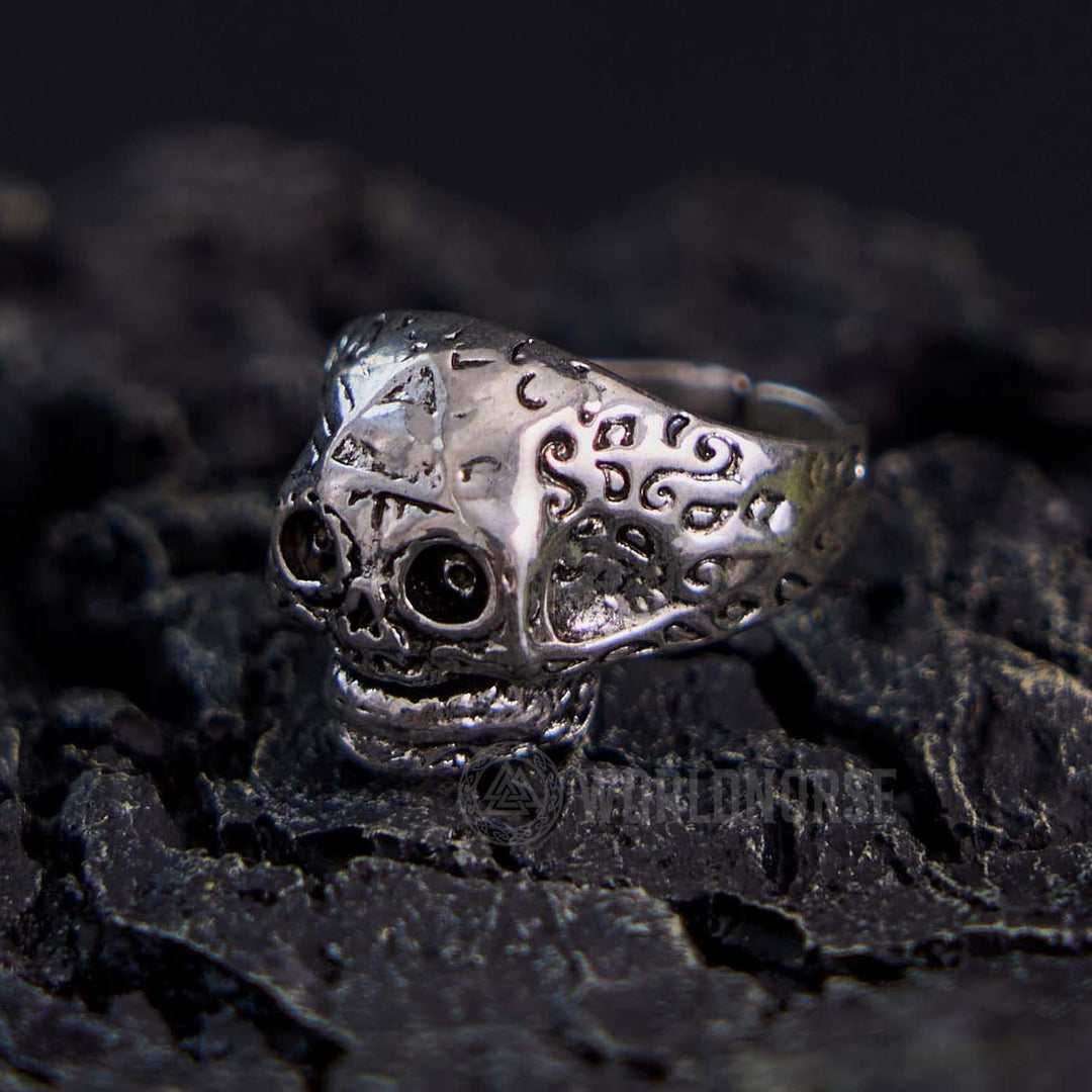 WorldNorse Gothic Totenkopf Allsehendes Auge Ring