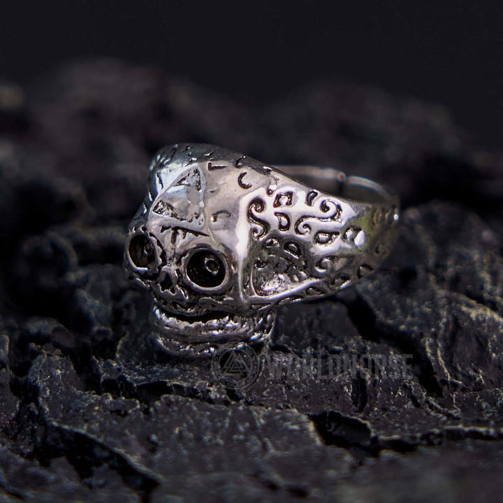 WorldNorse Gothic Totenkopf Allsehendes Auge Ring