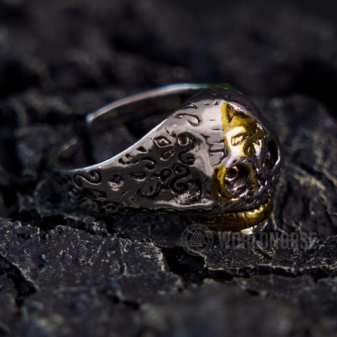 WorldNorse Gothic Totenkopf Allsehendes Auge Ring