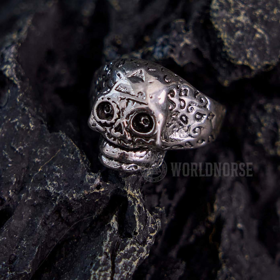 WorldNorse Gothic Totenkopf Allsehendes Auge Ring