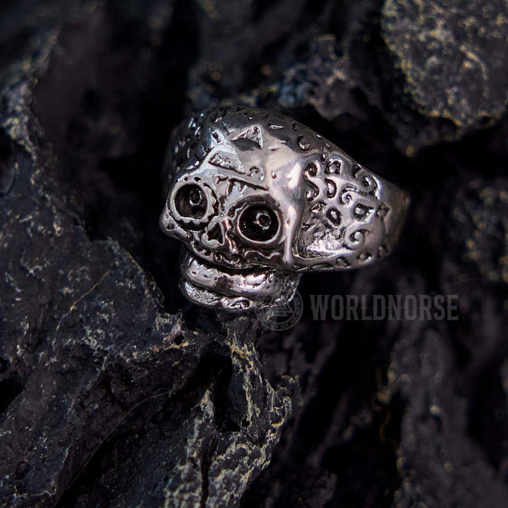 WorldNorse Gothic Totenkopf Allsehendes Auge Ring