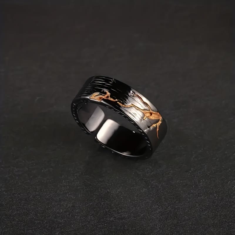 WorldNordischer goldener Steinring