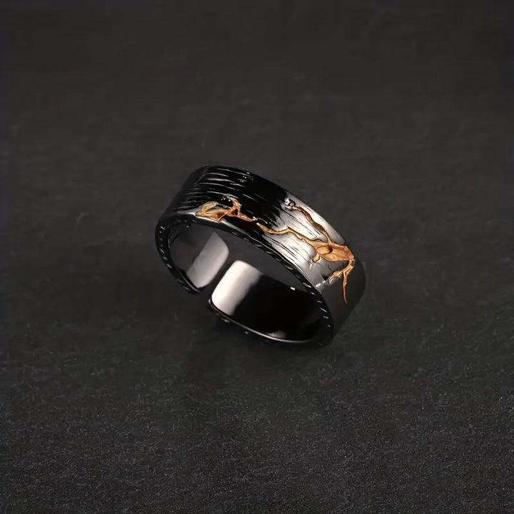 WorldNordischer goldener Steinring