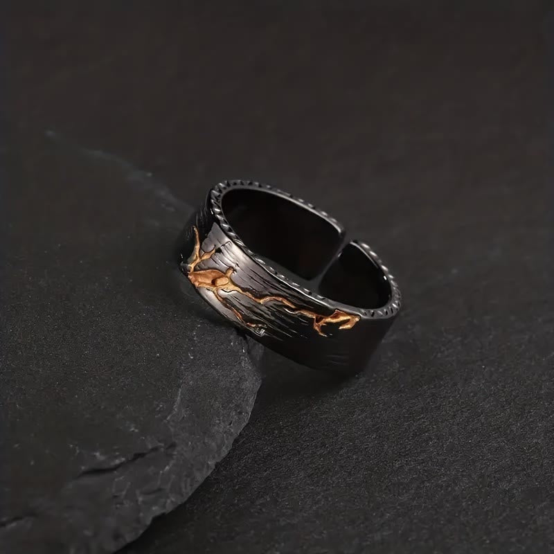 WorldNordischer goldener Steinring