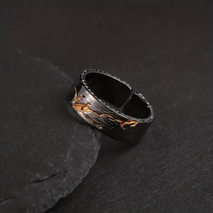 WorldNordischer goldener Steinring