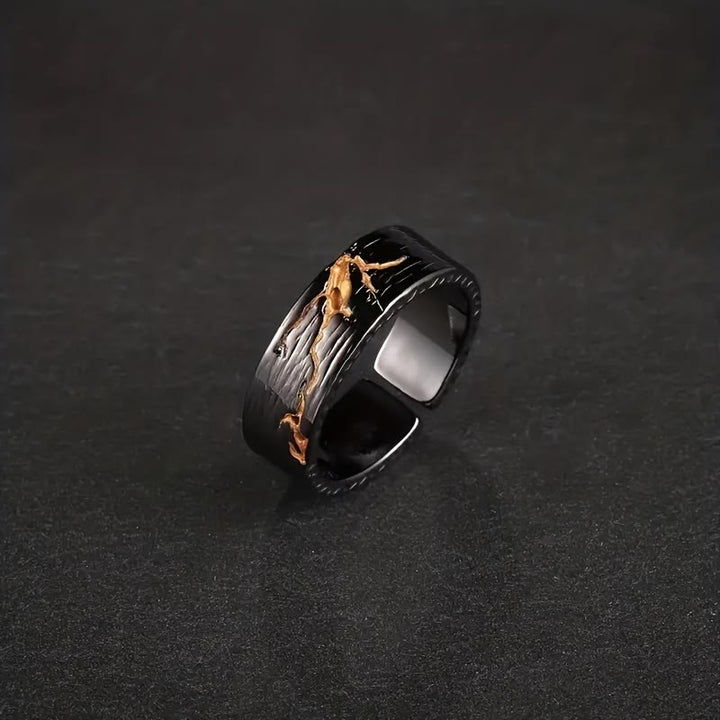 WorldNordischer goldener Steinring