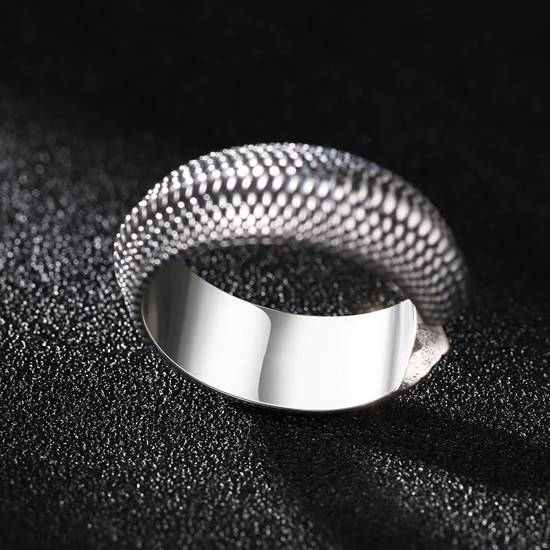 Offener Ring mit nordischem Drachenschuppen