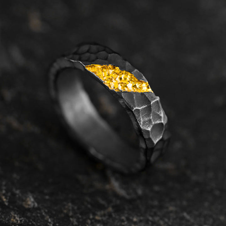 WorldNorse Handgefertigtes 999 Silber Mondlicht Berg Ring - 65mm - image 0