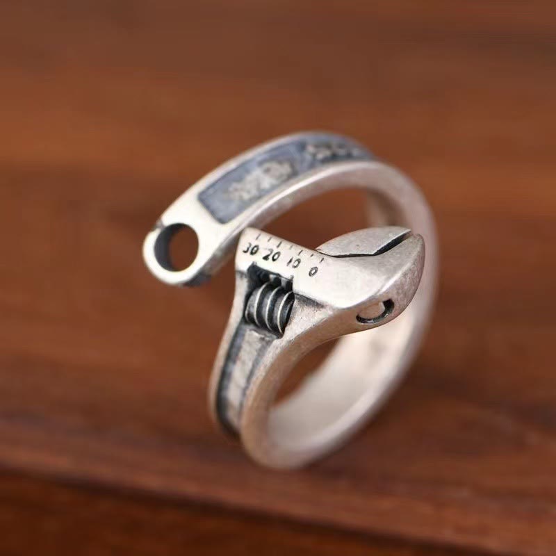 WorldNorse Sterling Silber Motorrad Schraubenschlüssel Ring