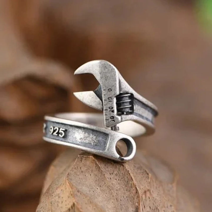 WorldNorse Sterling Silber Motorrad Schraubenschlüssel Ring