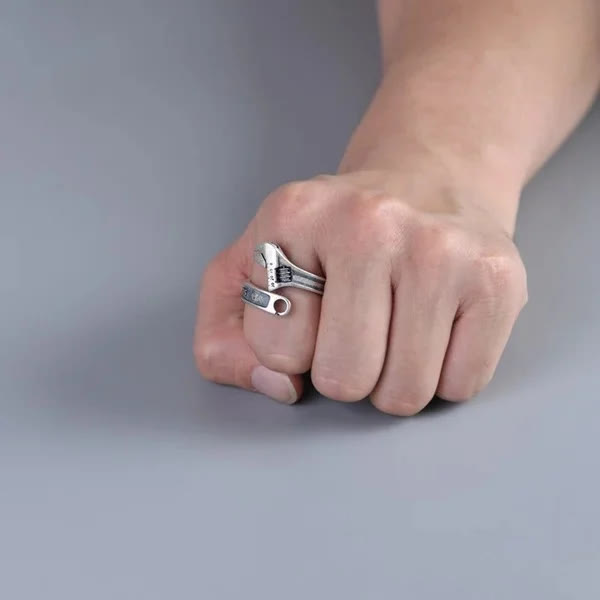 WorldNorse Sterling Silber Motorrad Schraubenschlüssel Ring