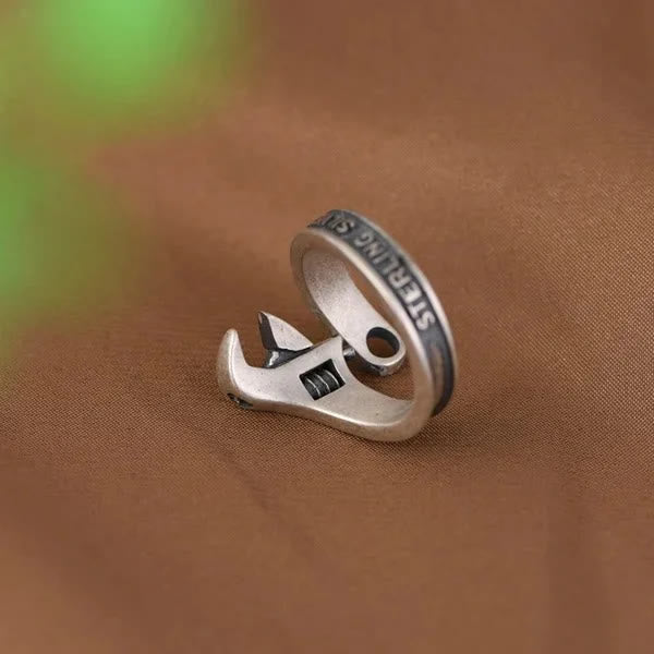 WorldNorse Sterling Silber Motorrad Schraubenschlüssel Ring