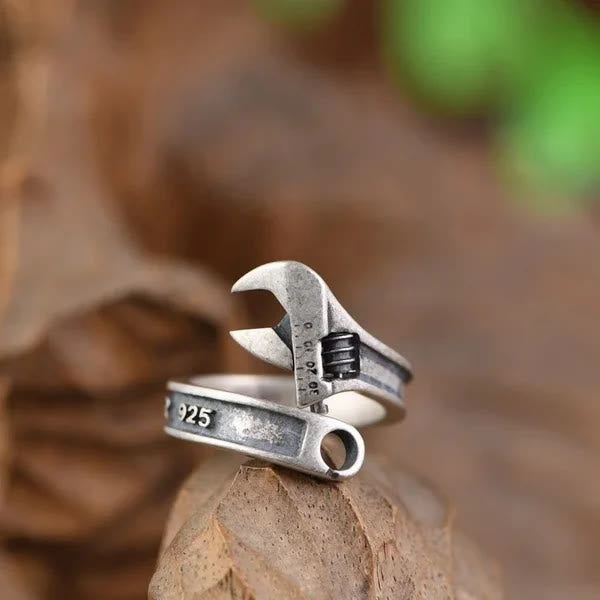 WorldNorse Sterling Silber Motorrad Schraubenschlüssel Ring