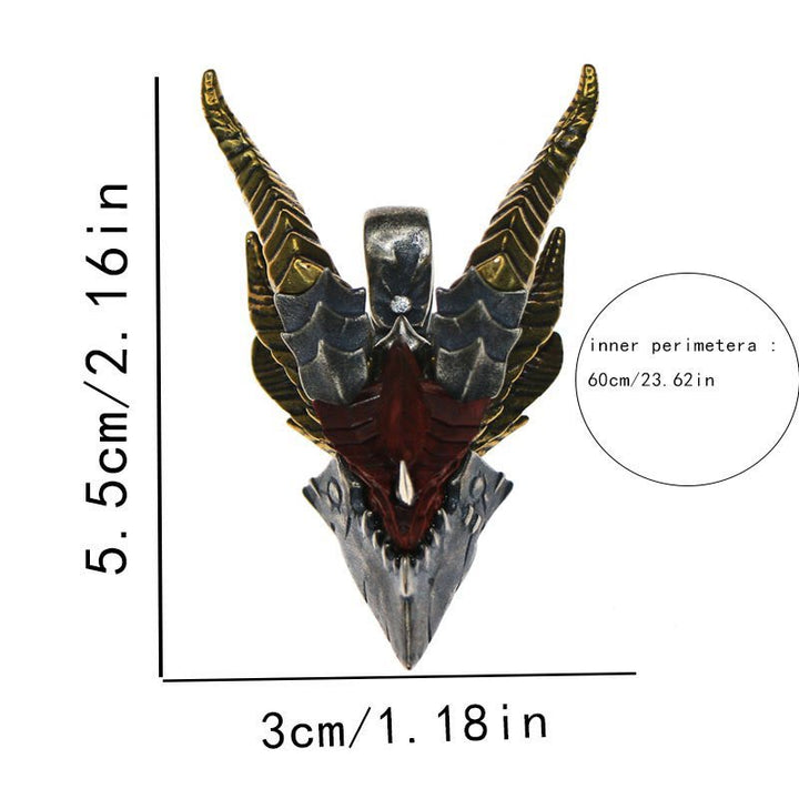 WorldNorse Retro Böser Drache Halskette