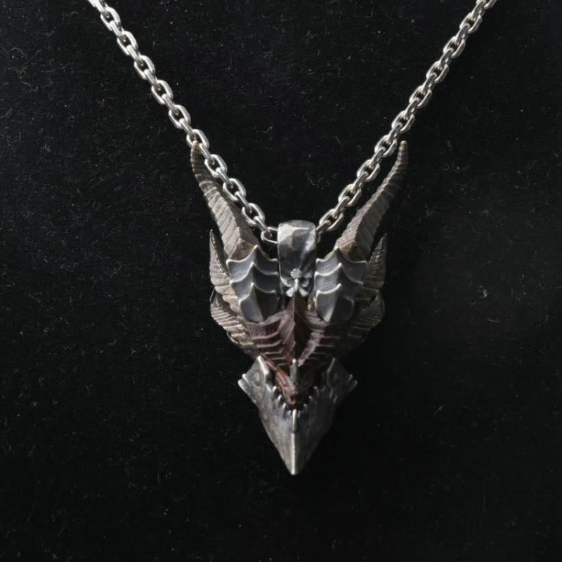 WorldNorse Retro Böser Drache Halskette