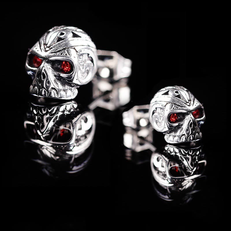 WorldNorse Gothic Rote Augen Teufel Ohrringe