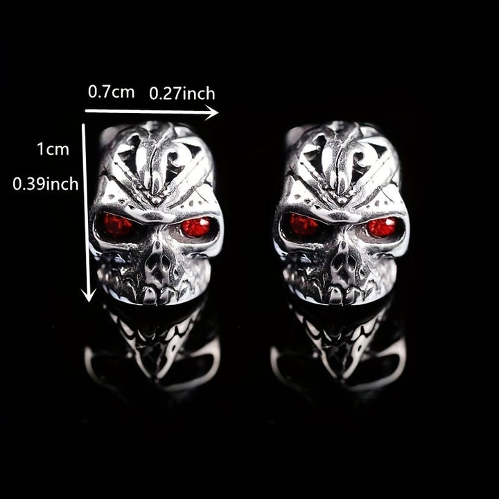 WorldNorse Gothic Rote Augen Teufel Ohrringe