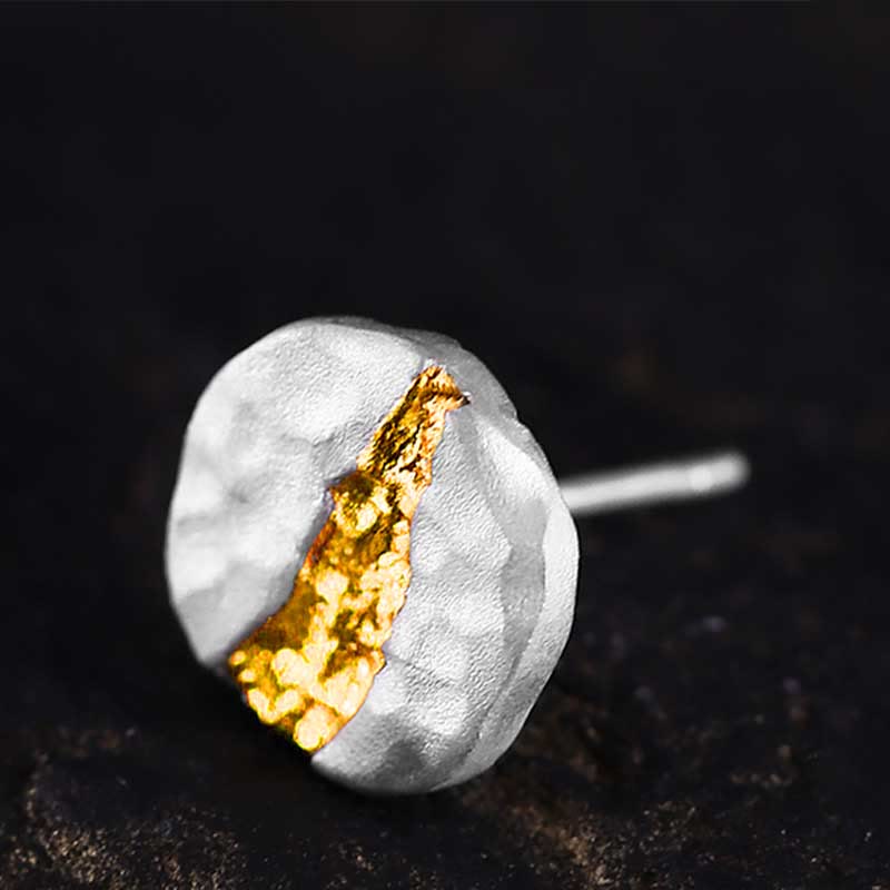 WorldNorse 999 Sterling Silber Mondlicht-Berg-Ohrringe
