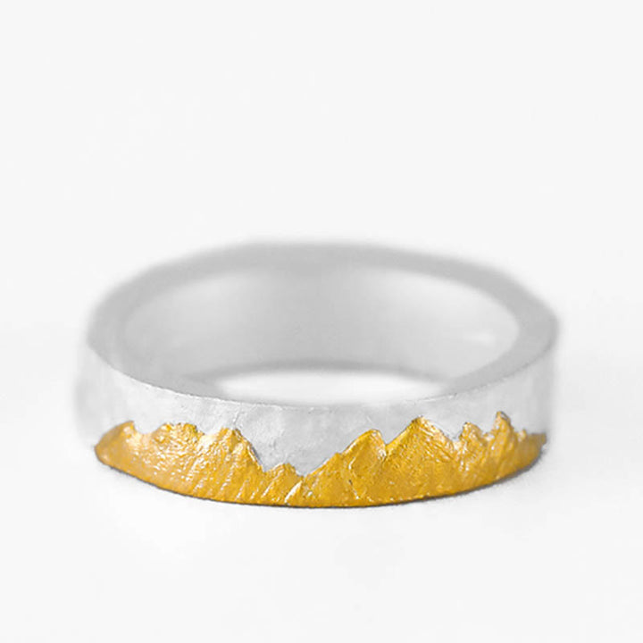 WorldNorse 999 Sterling Silber Berggipfel Ring