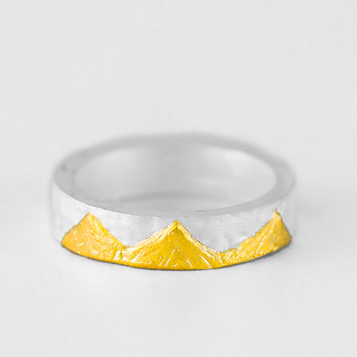 WorldNorse 999 Sterling Silber Berggipfel Ring