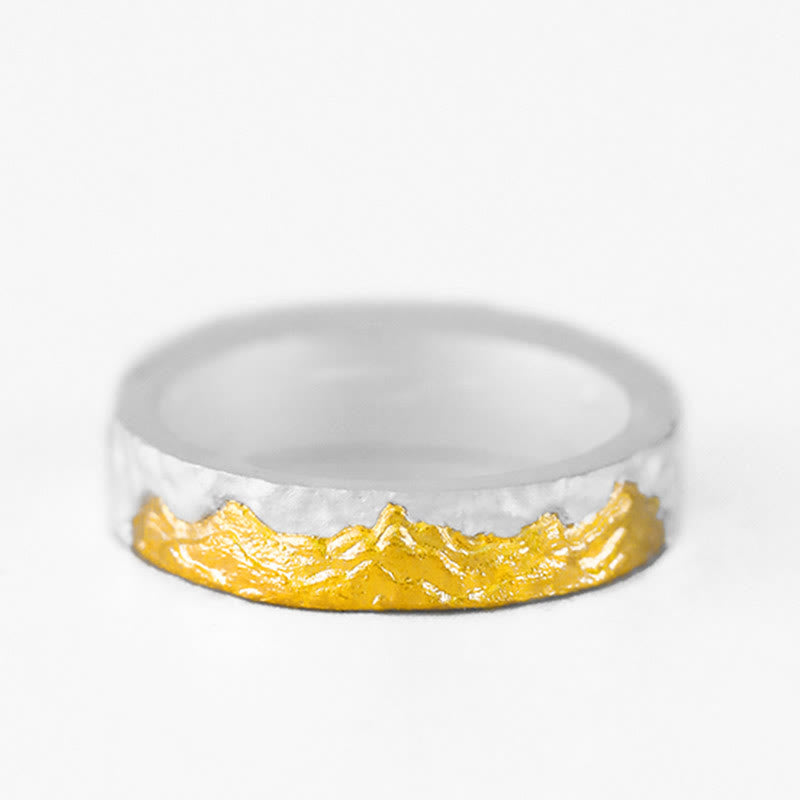 WorldNorse 999 Sterling Silber Berggipfel Ring