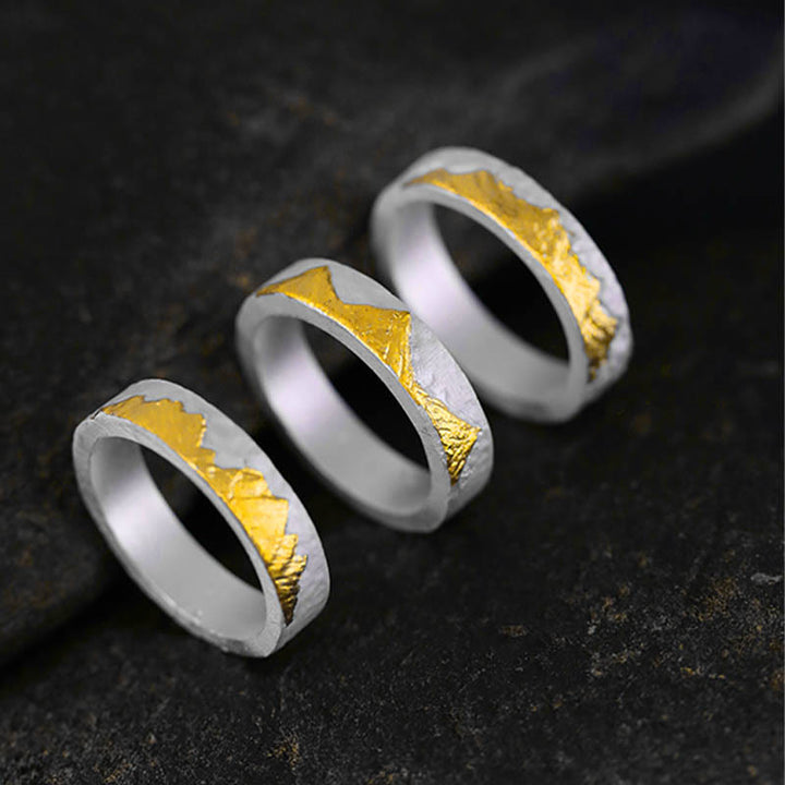 WorldNorse 999 Sterling Silber Berggipfel Ring