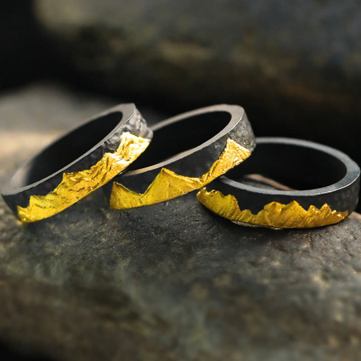 WorldNorse 999 Sterling Silber Berggipfel Ring