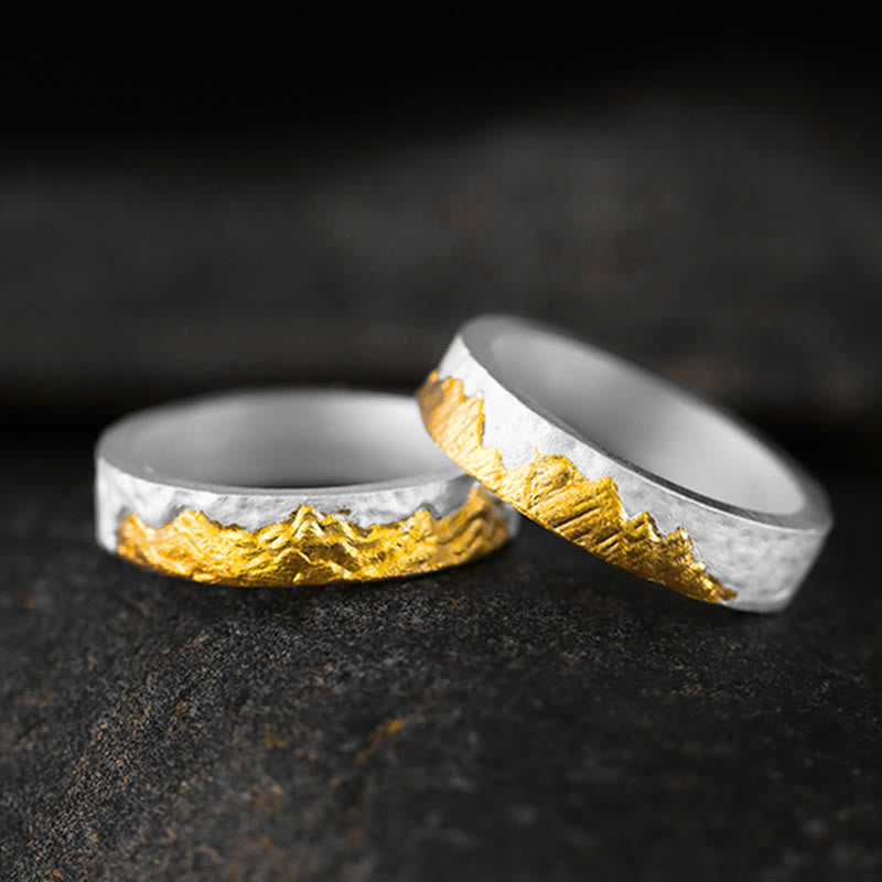 WorldNorse 999 Sterling Silber Berggipfel Ring