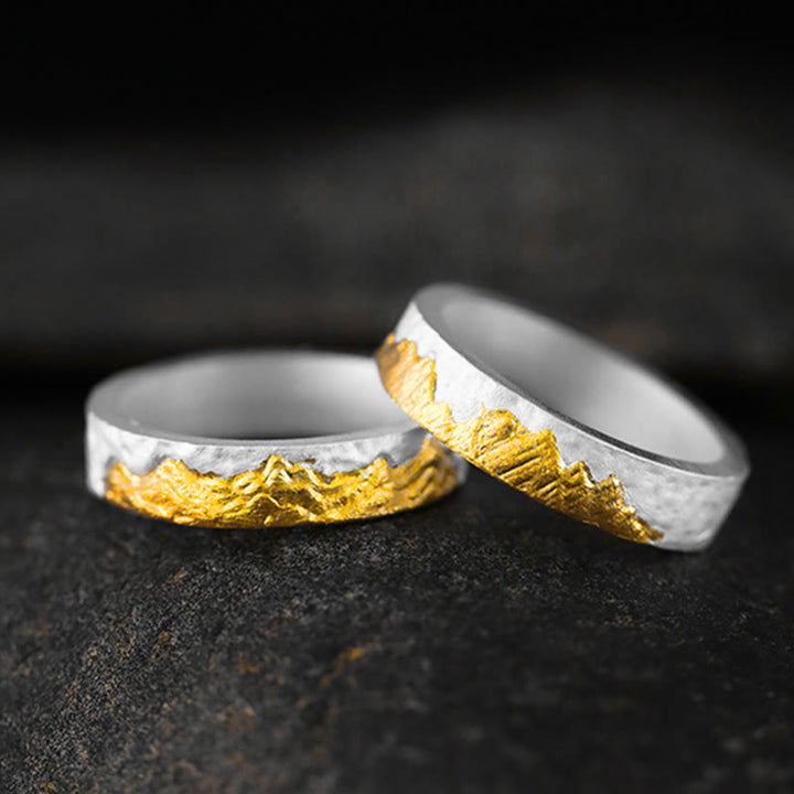 WorldNorse 999 Sterling Silber Berggipfel Ring