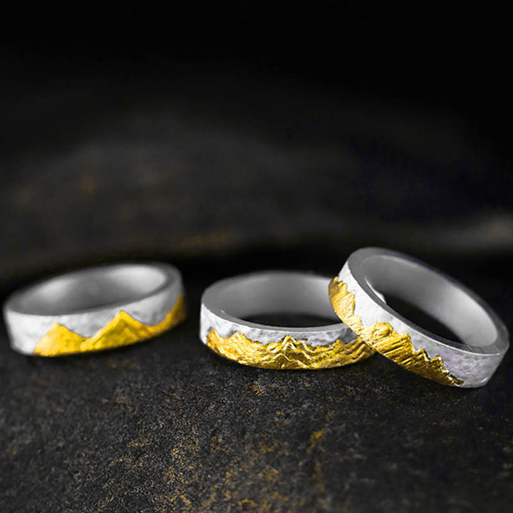 WorldNorse 999 Sterling Silber Berggipfel Ring
