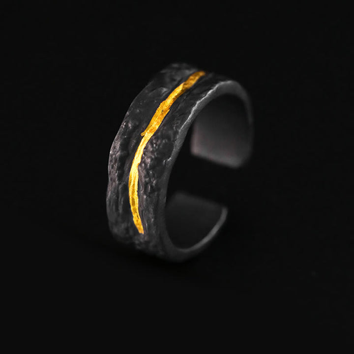 WorldNorse 999 Sterling Silber fließender Goldring
