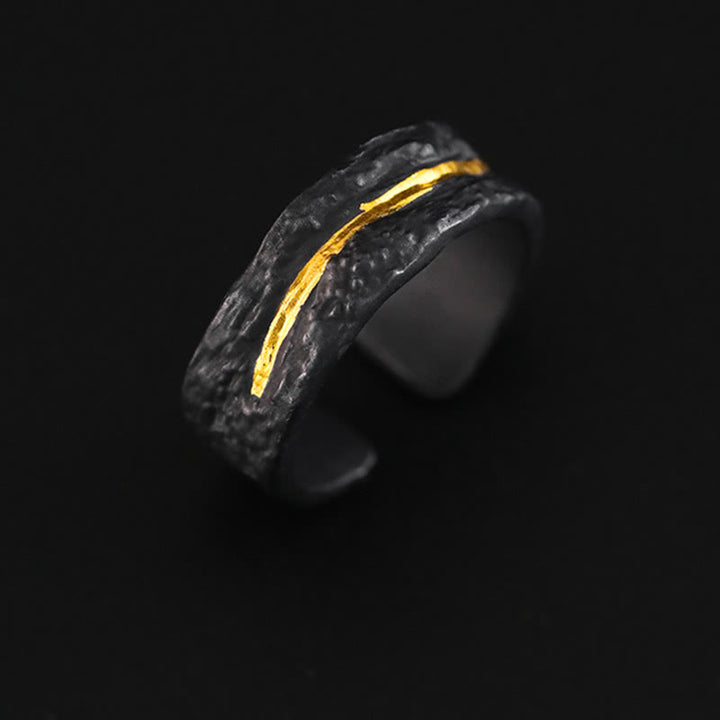 WorldNorse 999 Sterling Silber fließender Goldring