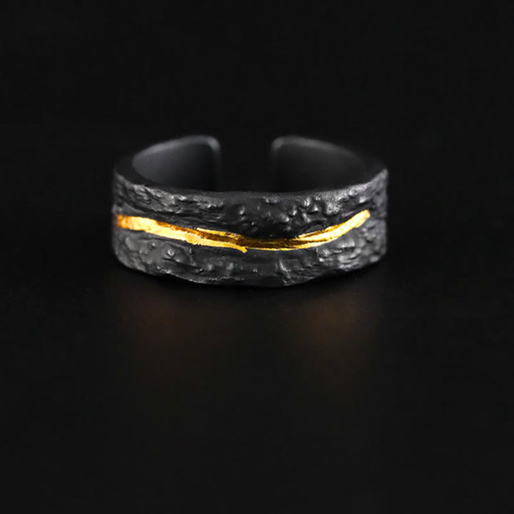WorldNorse 999 Sterling Silber fließender Goldring