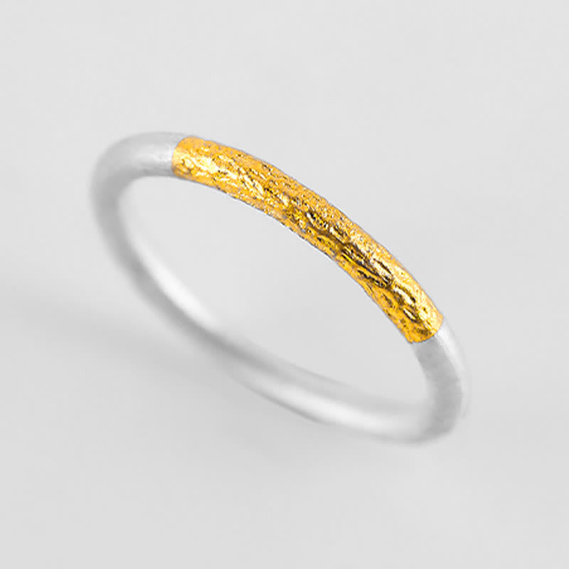 WorldNorse Handgefertigtes 999 Silber Wahres Selbst Ring - Weiß&Gold - 65mm - image 5