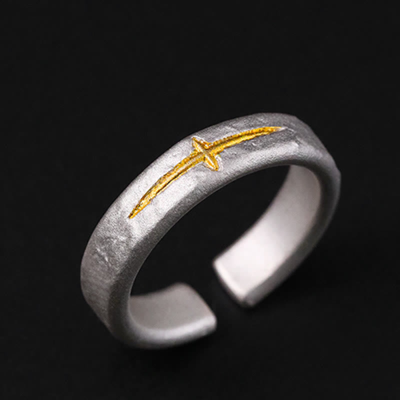 WorldNorse Starburst-Ring aus 999er Sterlingsilber
