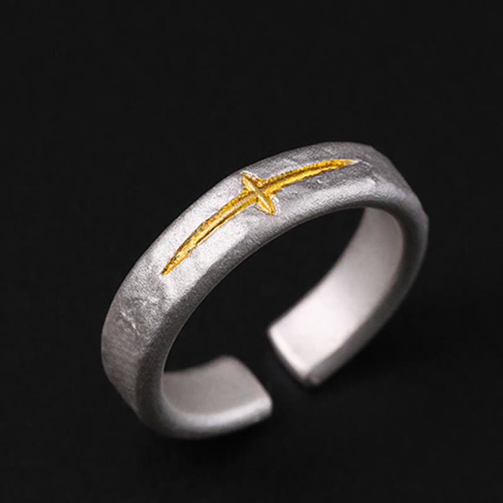 WorldNorse Starburst-Ring aus 999er Sterlingsilber