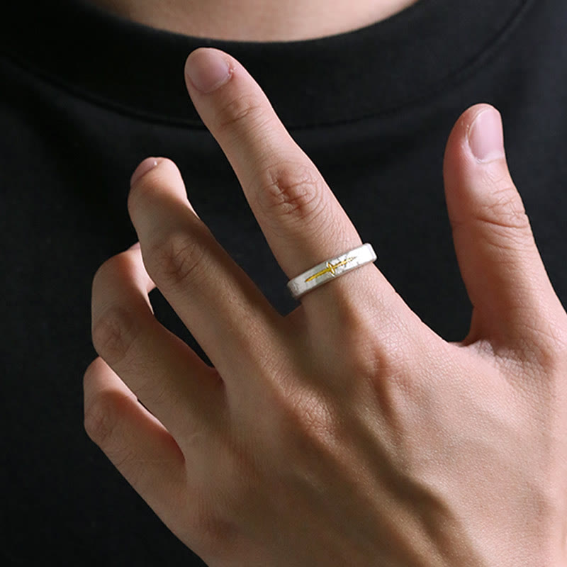 WorldNorse Starburst-Ring aus 999er Sterlingsilber