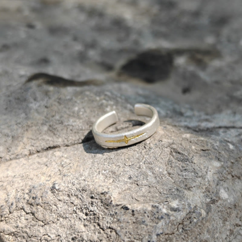 WorldNorse Starburst-Ring aus 999er Sterlingsilber