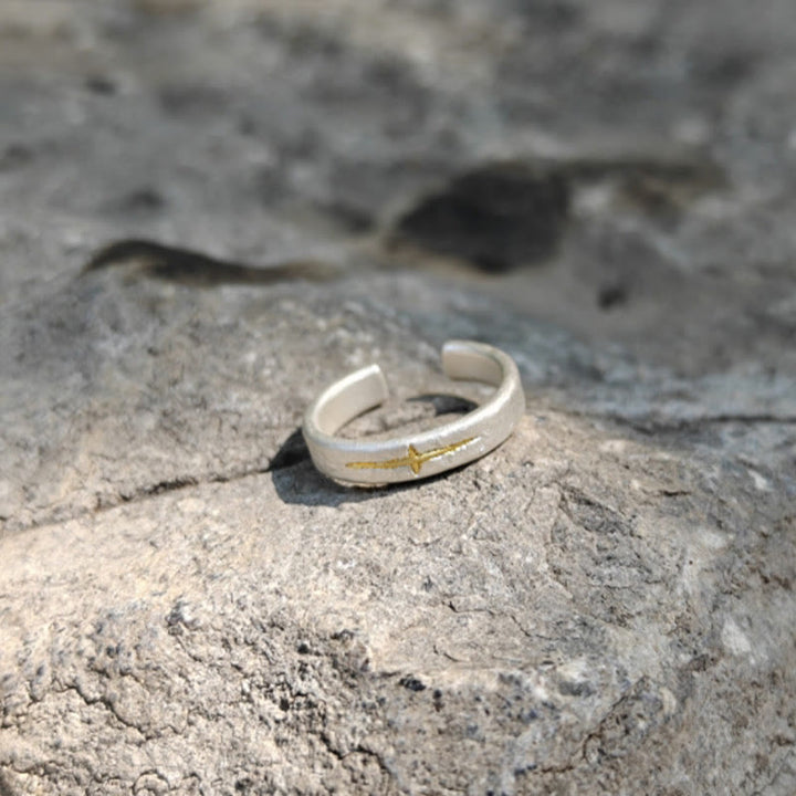WorldNorse Starburst-Ring aus 999er Sterlingsilber