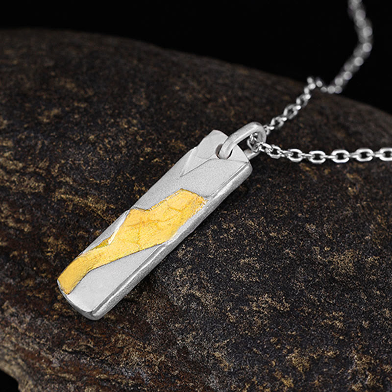 WorldNorse 999 Sterling Silber versteckte Gold Halskette