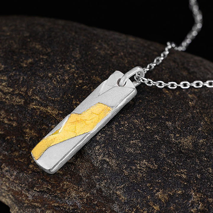 WorldNorse 999 Sterling Silber versteckte Gold Halskette