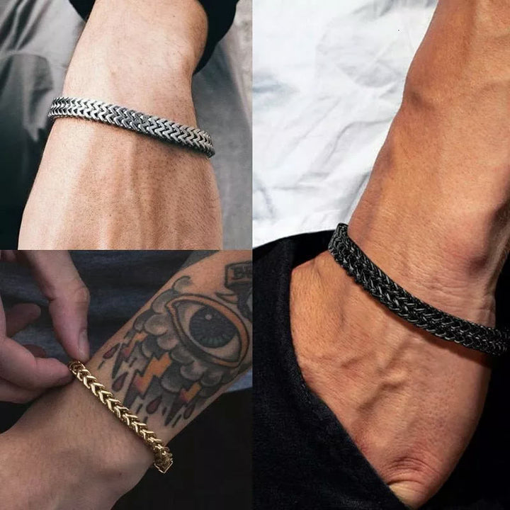 WorldNorse Weizenarmband aus Edelstahl