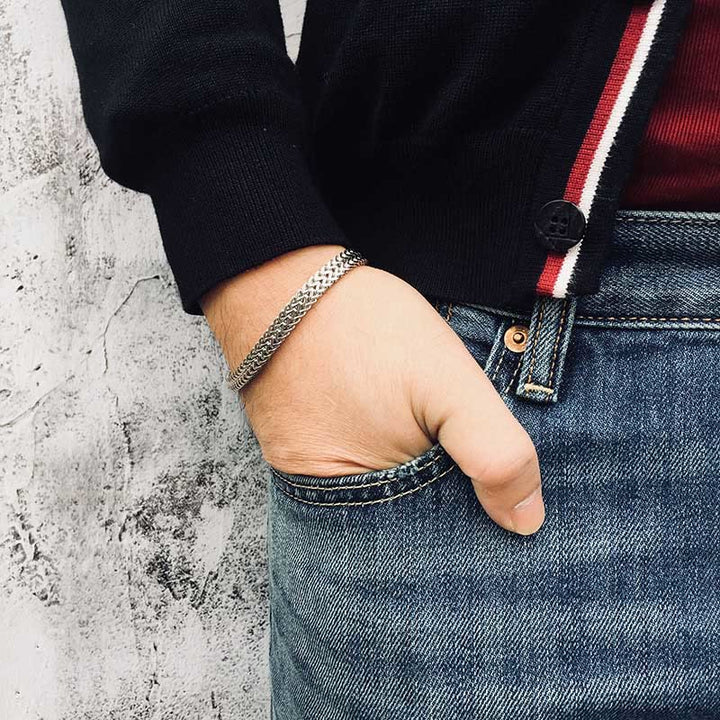 WorldNorse Weizenarmband aus Edelstahl