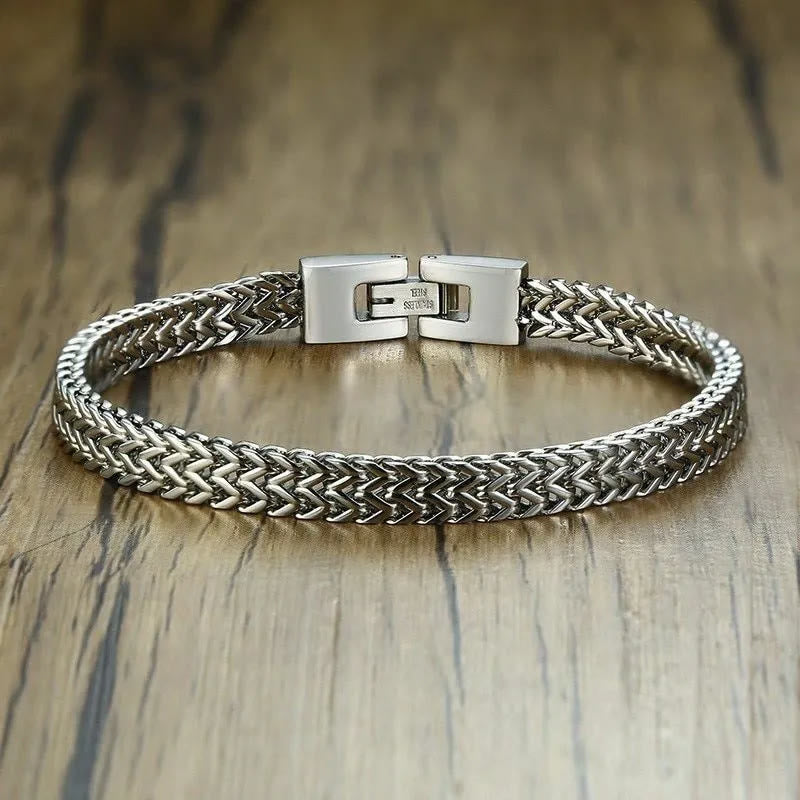 WorldNorse Weizenarmband aus Edelstahl
