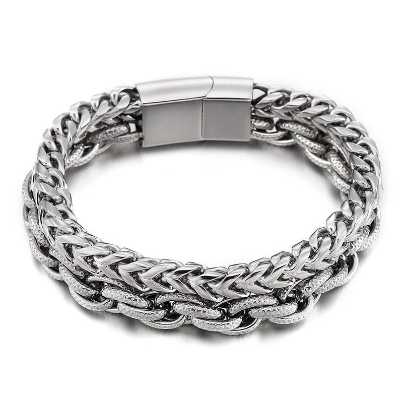 WorldNorse Schweres Kettenglied-Edelstahlarmband