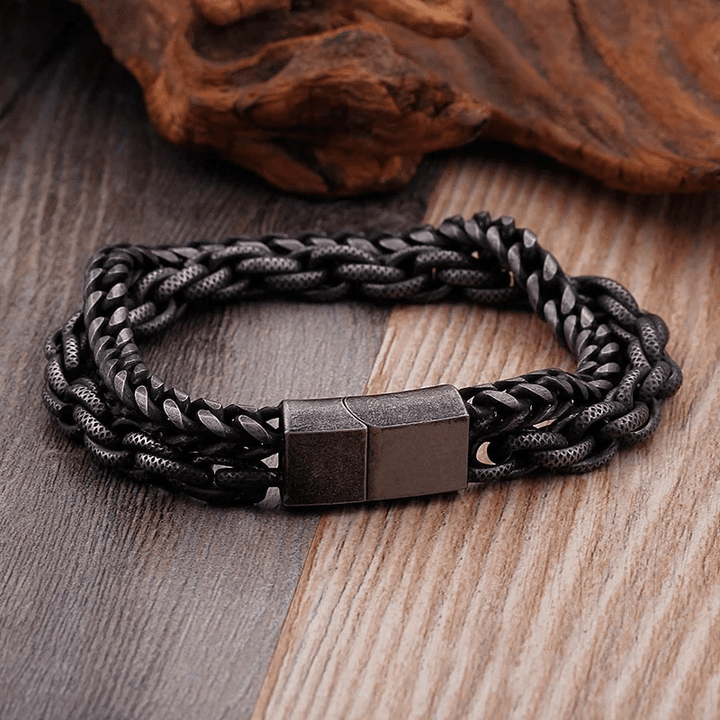 WorldNorse Schweres Kettenglied-Edelstahlarmband