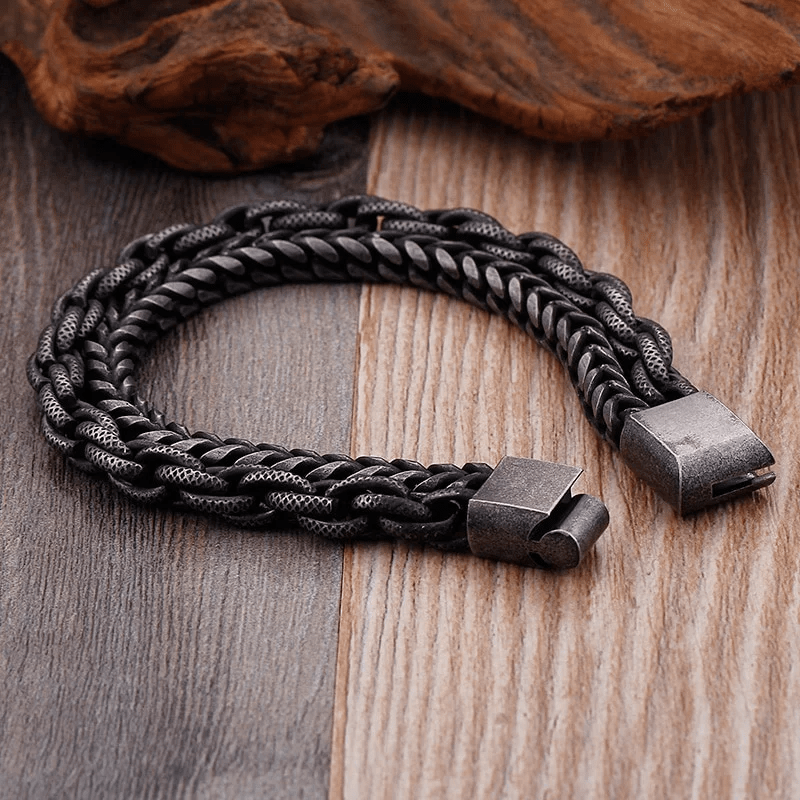 WorldNorse Schweres Kettenglied-Edelstahlarmband